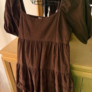 American Eagle Brown Tiered Dress